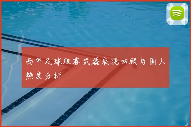 西甲足球联赛武磊表现回顾与国人热度分析